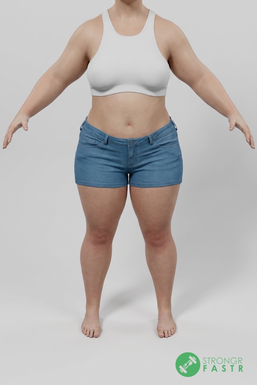A 5'5", 210 lbs female at about 50% body fat