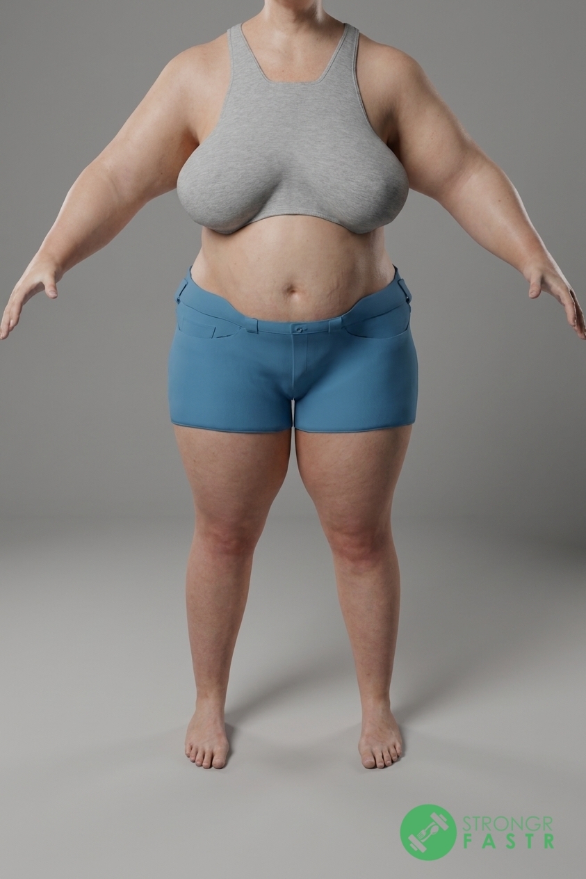 A 5'2", 190 lbs female at about 54% body fat