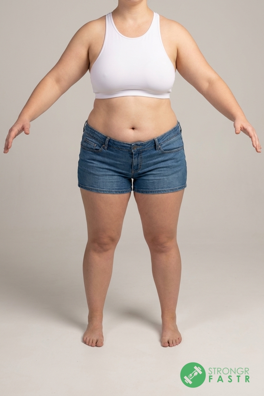 A 5'8", 220 lbs female at about 50% body fat