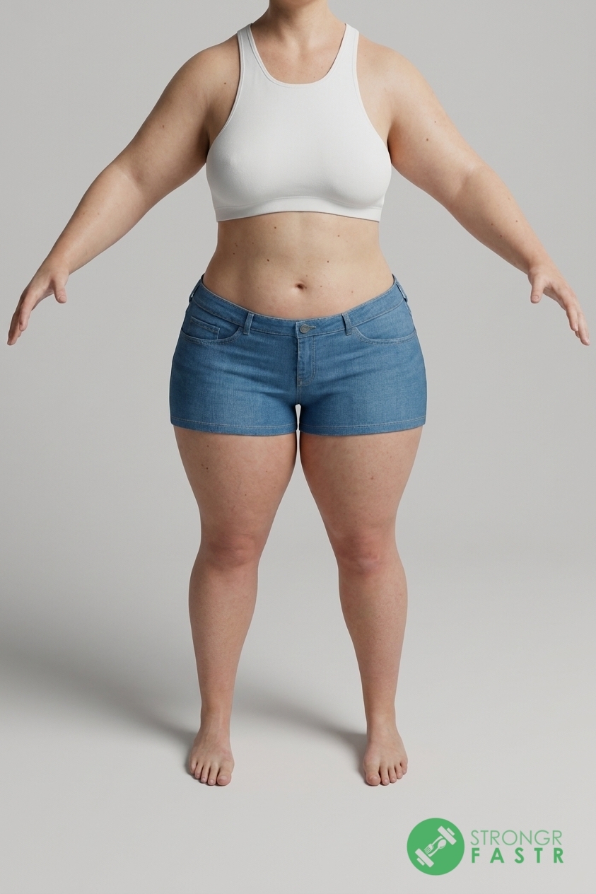 A 5'5", 200 lbs female at about 46% body fat