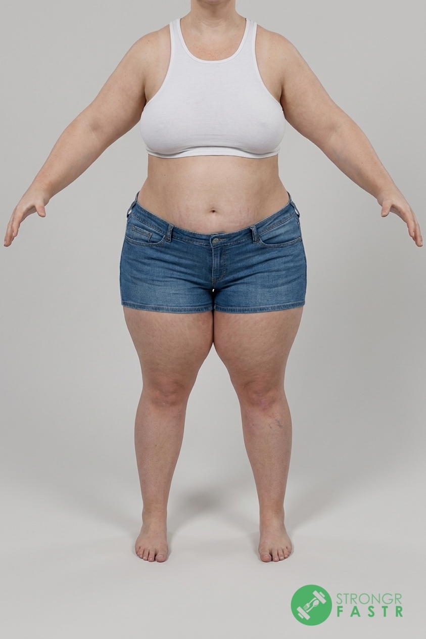 A 5'4", 210 lbs female at about 57% body fat