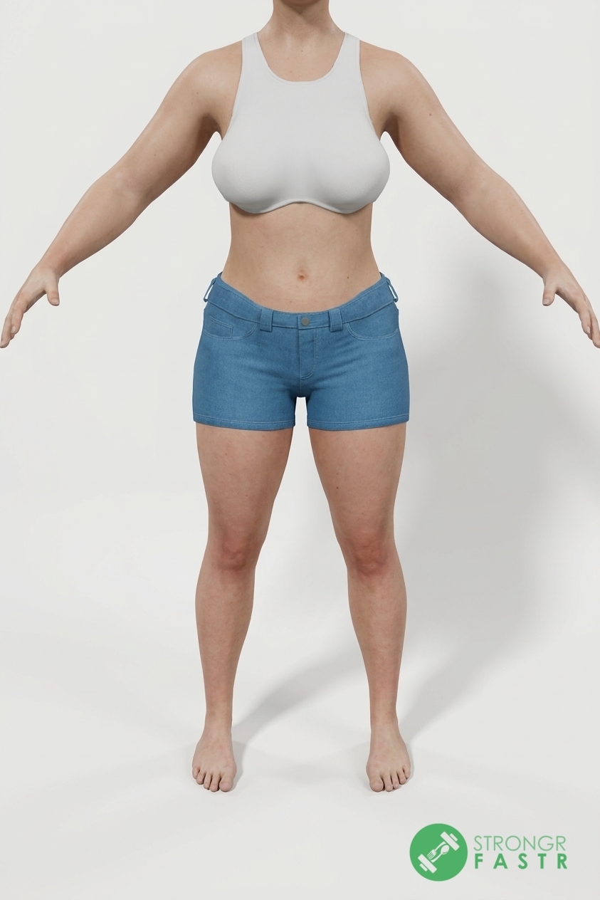 A 5'7", 160 lbs female at about 30% body fat