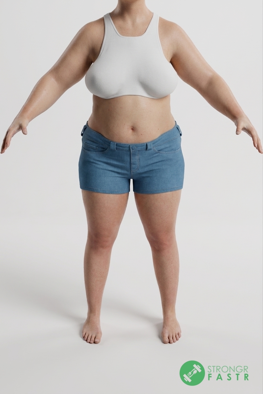 A 4'11", 140 lbs female at about 45% body fat