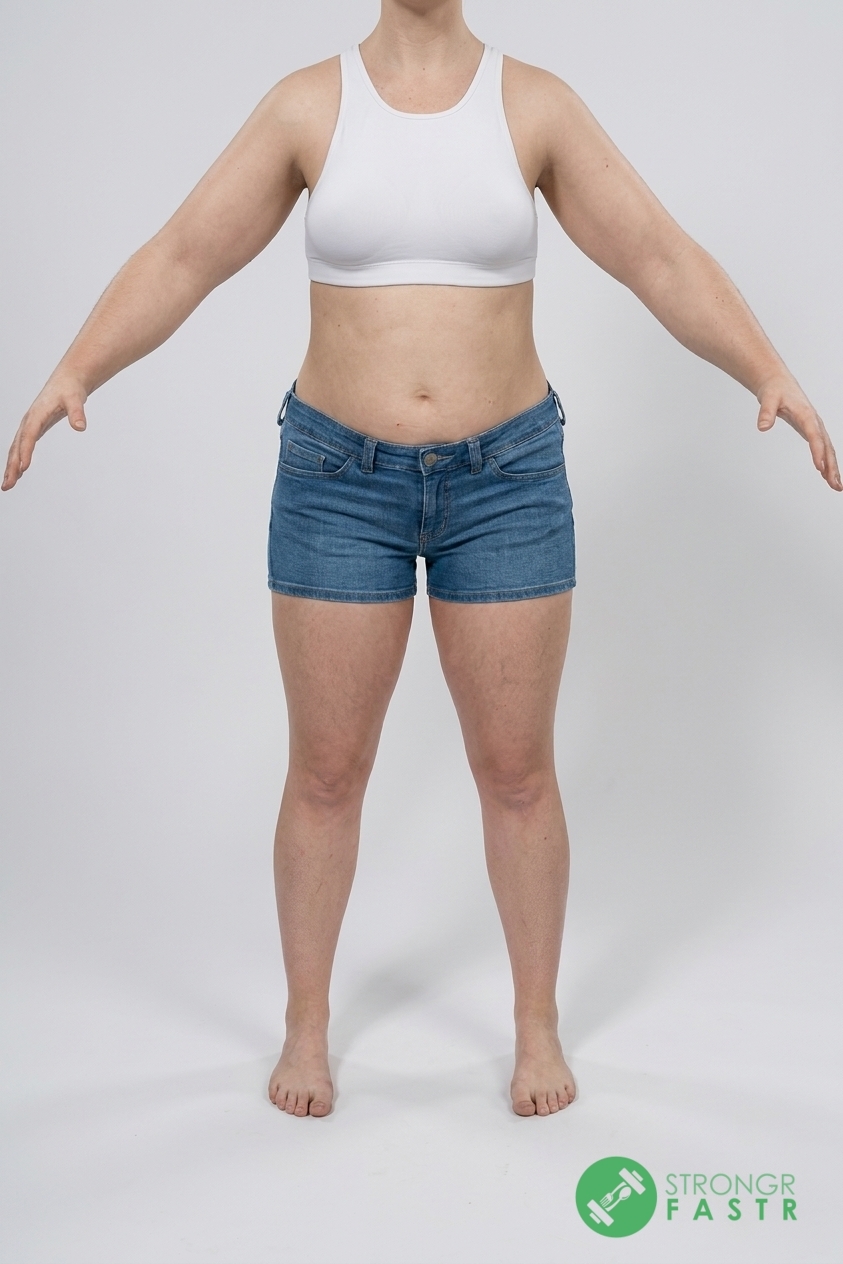 A 5'11", 200 lbs female at about 41% body fat