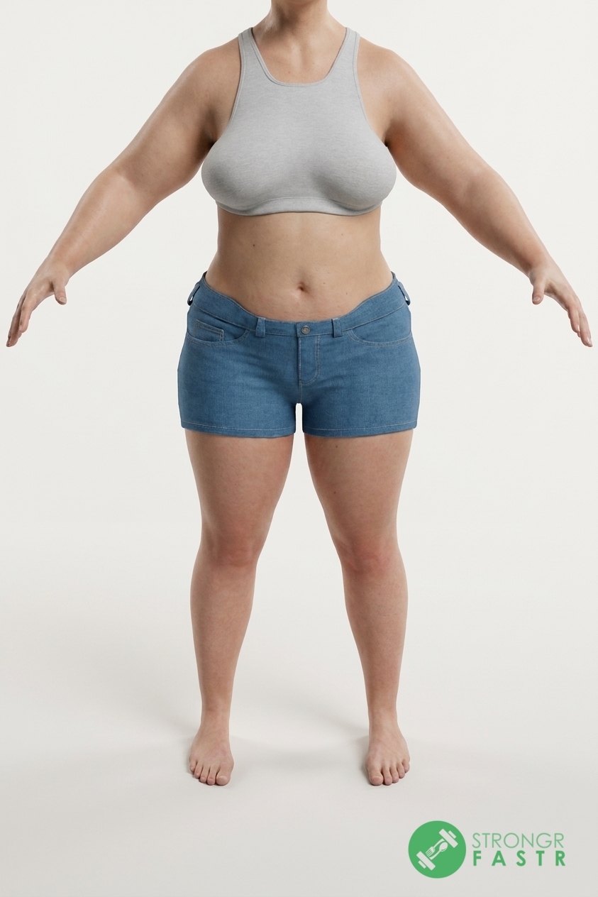 A 5'2", 160 lbs female at about 44% body fat