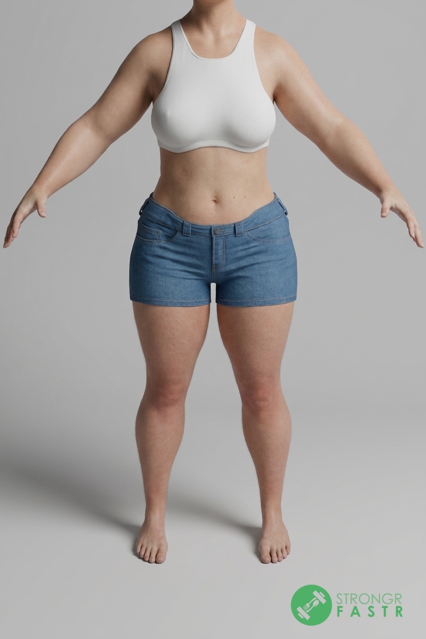 A 5'8", 200 lbs female at about 40% body fat