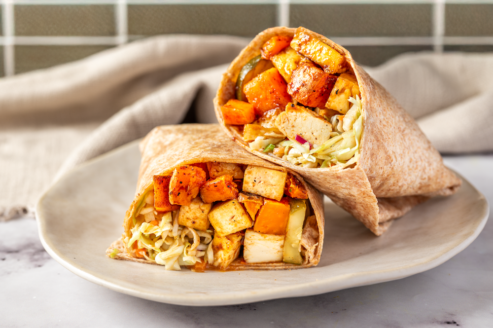Wrap de tofu y batata con barbacoa - Strongr Fastr: App de ...