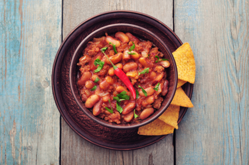 Vegan chunky chili