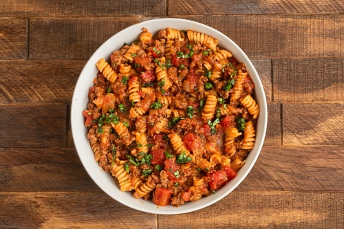 One pot pasta with ground beef