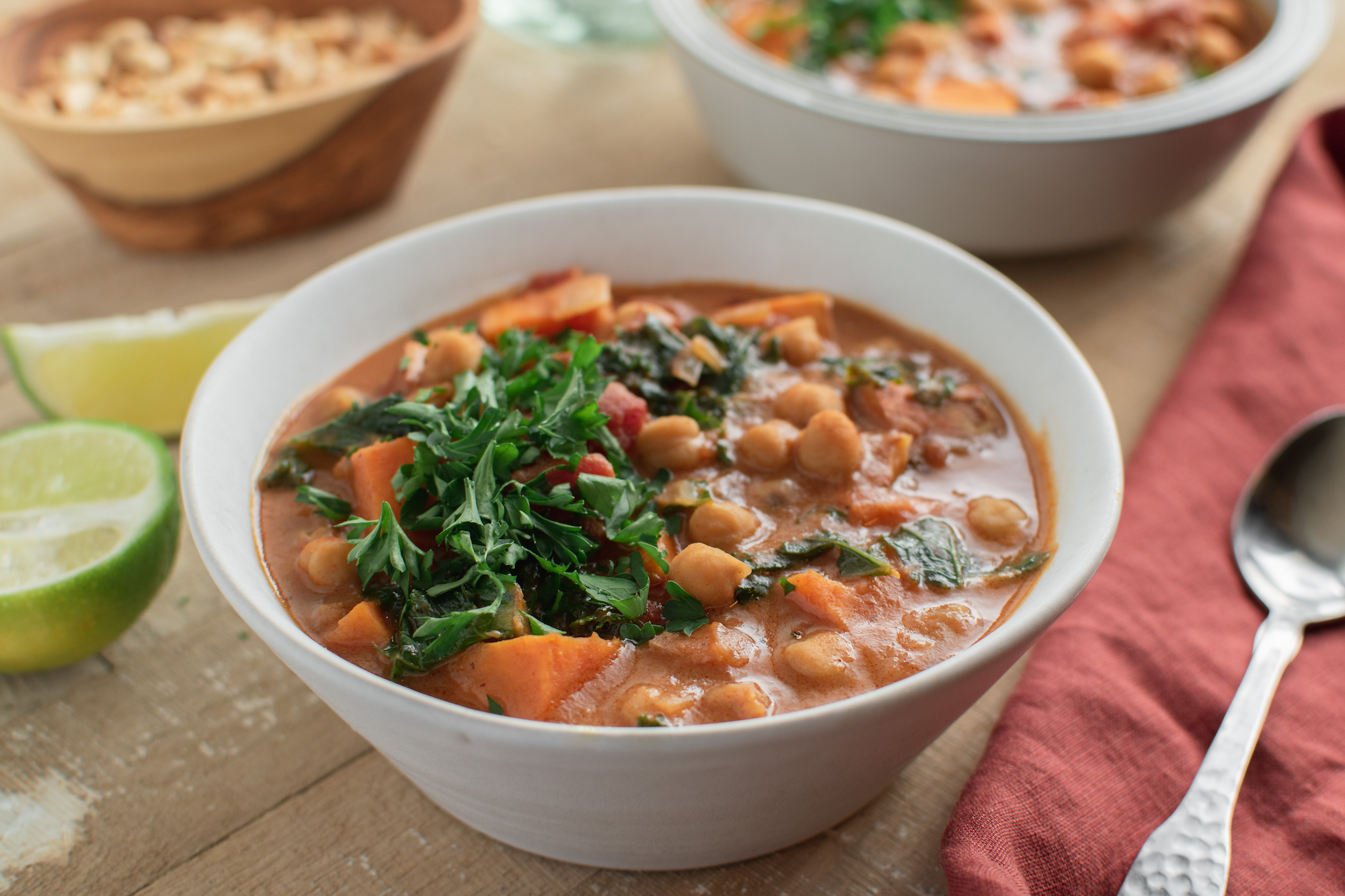 African peanut & chickpea stew - Strongr Fastr: AI Nutrition, Workouts, and Meal Planner