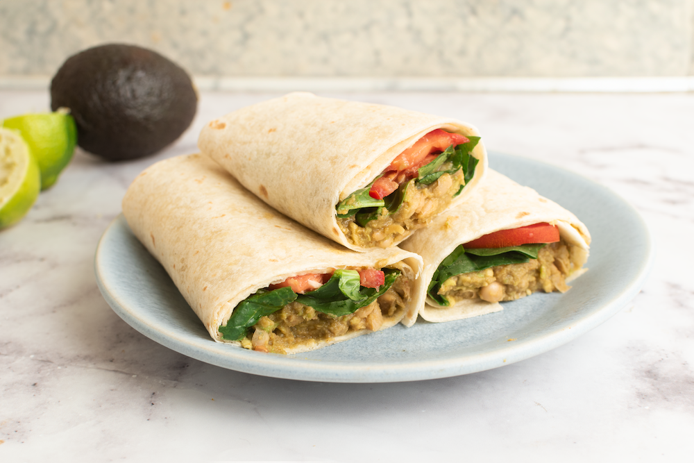 White bean &amp; avocado wrap - Strongr Fastr: AI Nutrition, Workouts, and Meal Planner