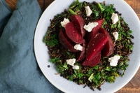 Harvest beet bowl with goat cheese