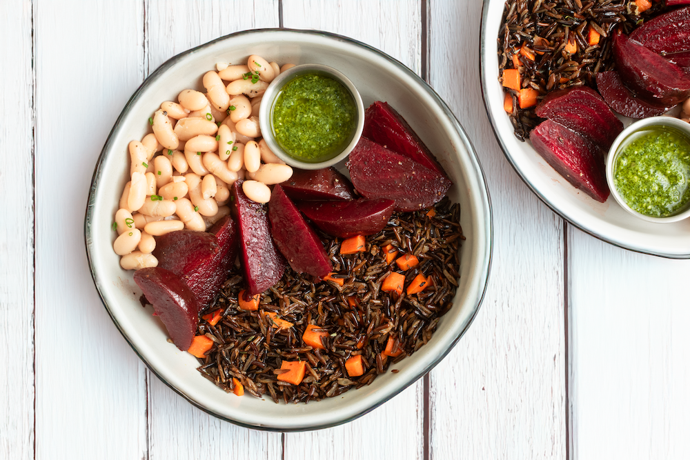 Wild rice beet &amp; beans bowl - Strongr Fastr: AI Nutrition, Workouts, and Meal Planner