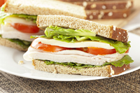 Simple turkey sandwich