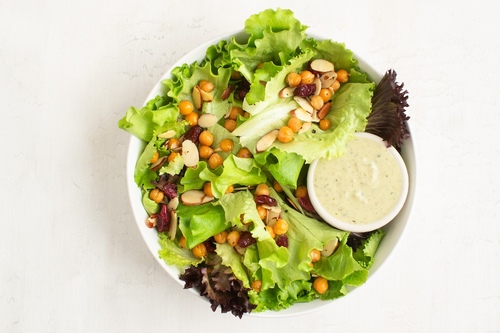 Pesto chickpea salad