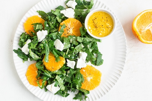 Orange kale salad