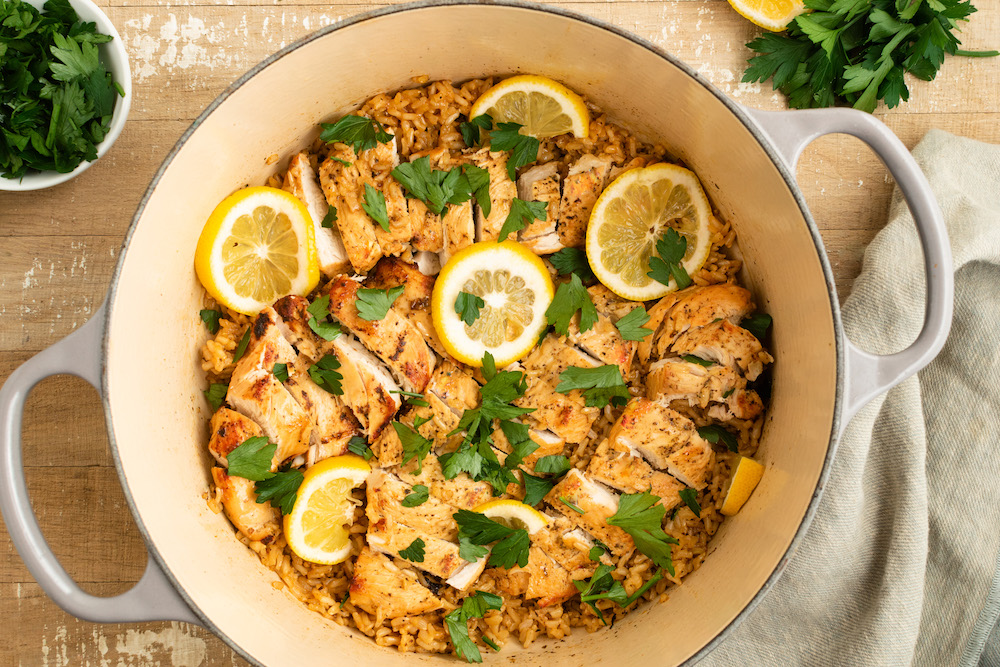 One pot lemony chicken &amp; rice-image