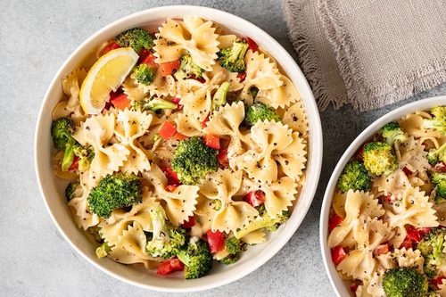 Ginger broccoli pasta salad