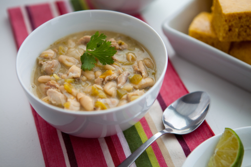 White chicken chili soup - Strongr Fastr: AI Nutrition, Workouts, and Meal Planner
