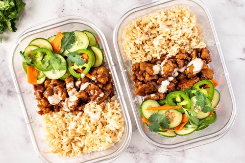 Spicy seitan banh mi bowl