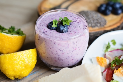 Blueberry lemon protein shake