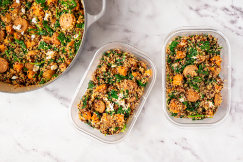 Chicken sausage & quinoa one pot