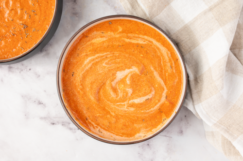 Creamy protein tomato soup