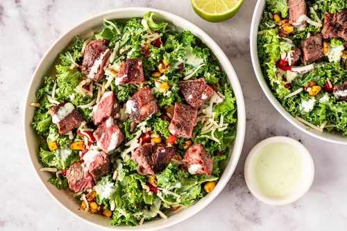 Southwest steak & kale salad