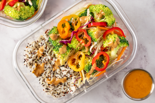 Broccoli peanut bowl