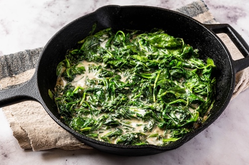 Creamed spinach