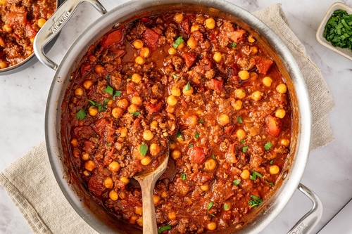 Moroccan beef chili with chickpeas
