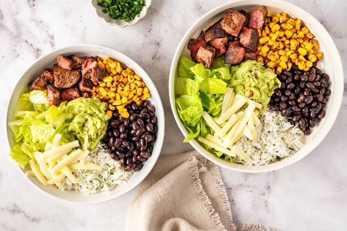 Burrito-Bowls mit Steak