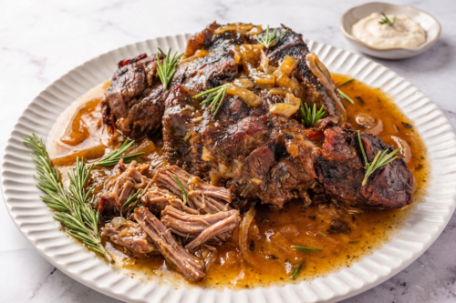 Slow cooker rosemary pot roast