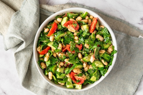 Salada libanesa de feijão branco