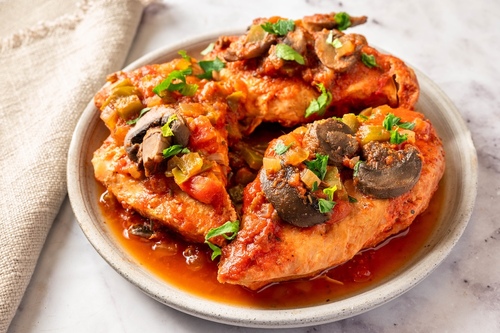 Slow cooker chicken cacciatore