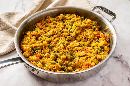 Paella de porco numa só panela