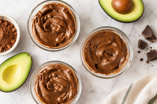 Chocolate avocado mousse