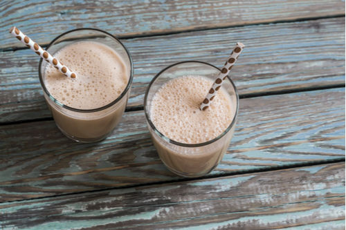 Peanut butter chocolate protein shake