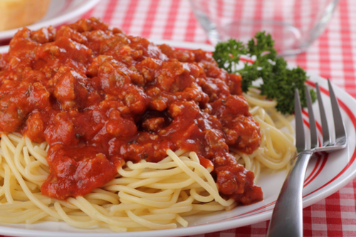 Pasta with meat sauce