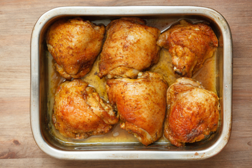 Baked chicken thighs