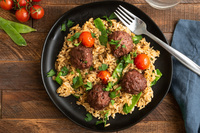 Rice pilaf with meatballs